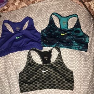 Nike Sports Bras MEDIUM LOT of three